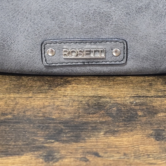 Rosetti Gray Faux Leather Shoulder Bag Purse - Picture 2 of 9